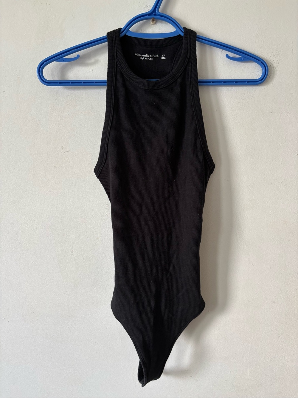 Abercrombie & Fitch Black Ribbed Tank Bodysuit
